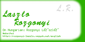 laszlo rozgonyi business card